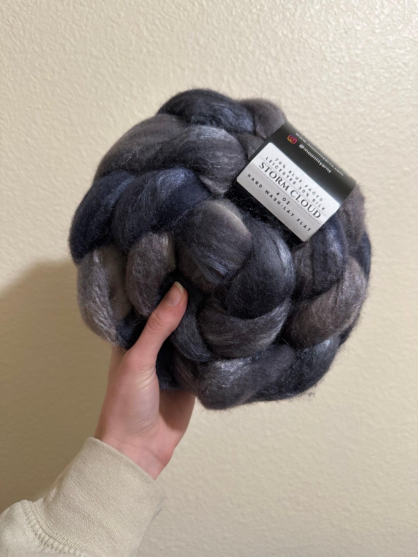 BFL silk Fiber - storm Cloud